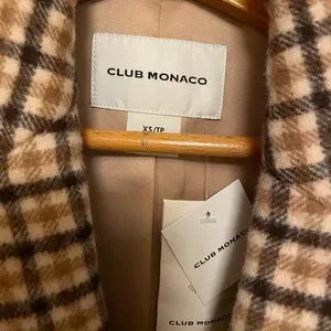 NWT Club Monaco Jemma Plaid Coat